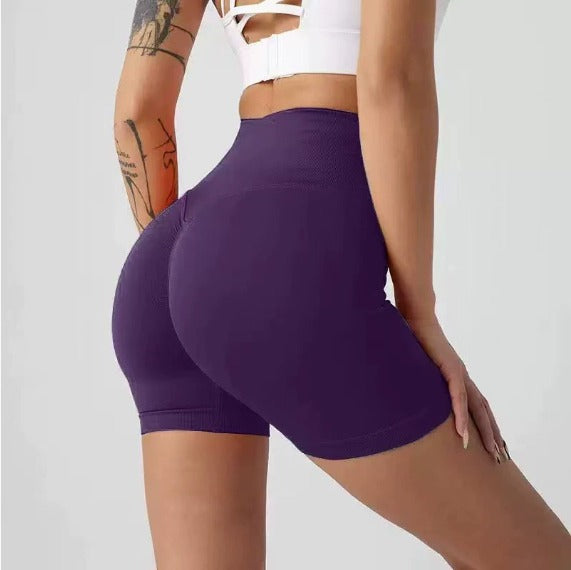 High Waist Seamless Quick-Dry Yoga Shorts