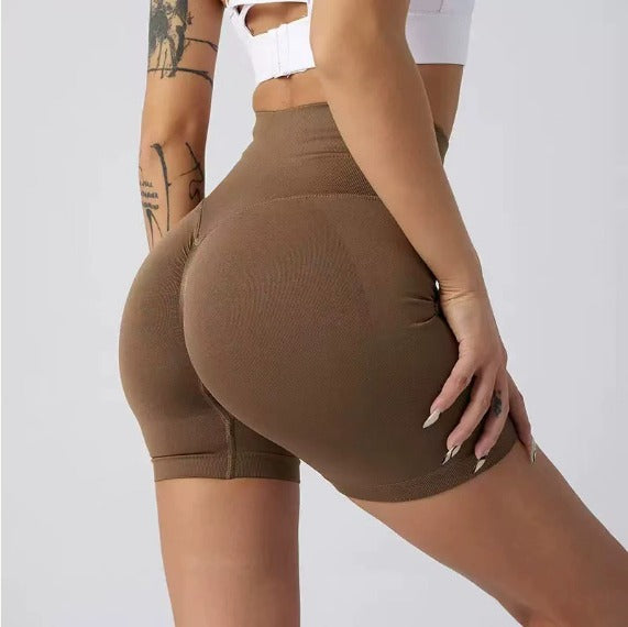 High Waist Seamless Quick-Dry Yoga Shorts