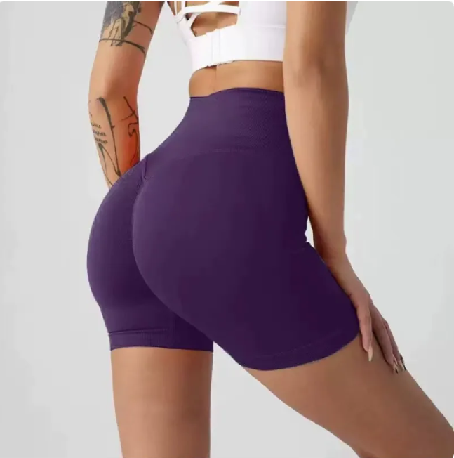 High Waist Seamless Quick-Dry Yoga Shorts